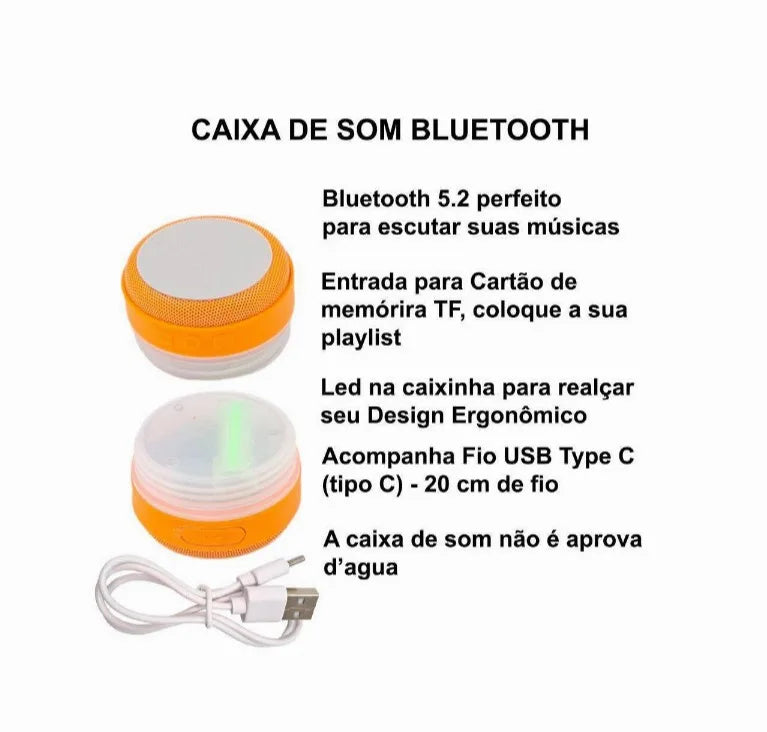 Copo Térmico em Aço Inox com Caixa de Som Bluetooth