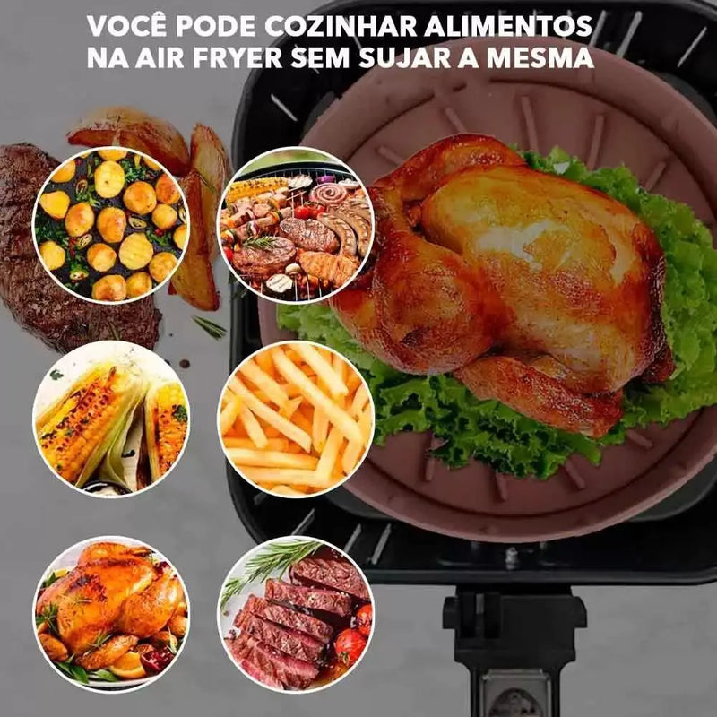 kit 6 formas de silicone para airfryer