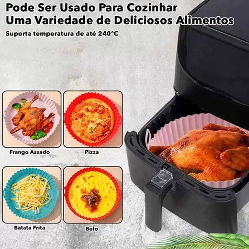 kit 6 formas de silicone para airfryer