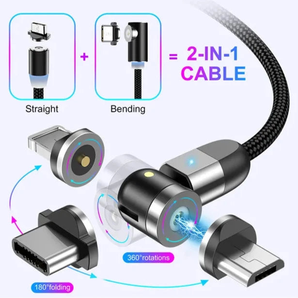 CABO USB MAGNETICO 3 EM 1