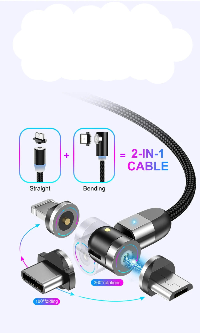 CABO USB MAGNETICO 3 EM 1