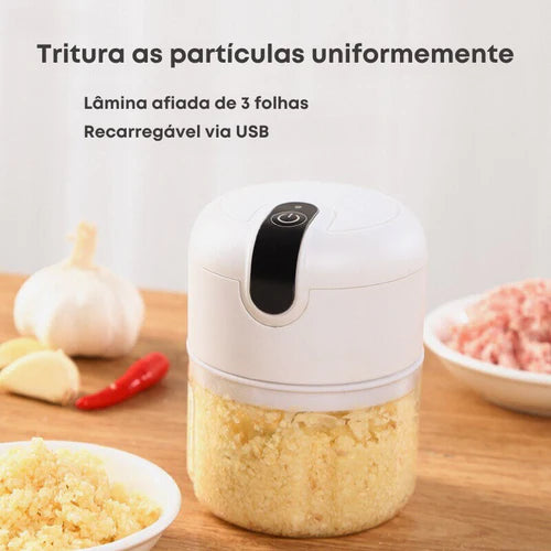 Processador e Triturador de Alimentos Recarregável 250ml