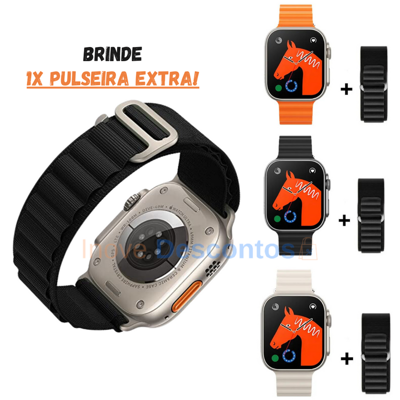 Smartwatch - Seríe 8 Ultra + (2ª Pulseira de Brinde)